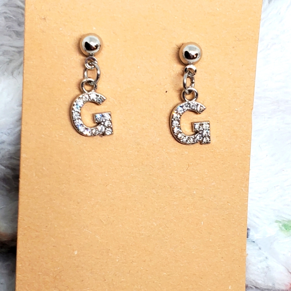 7/$10 G Initial Earrings, New